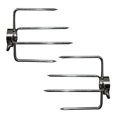 Heavy-Duty Stainless Steel Rotisserie Forks ā Set of 2