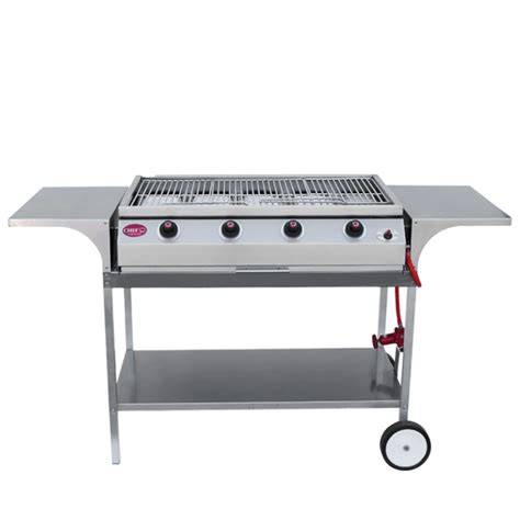 Chef Mobile 3-Burner Nitro Gas Braai β Stainless Steel