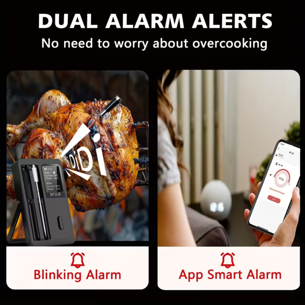 Dual Probe Smart Wireless Bluetooth Meat Thermometer for Braai & Grill