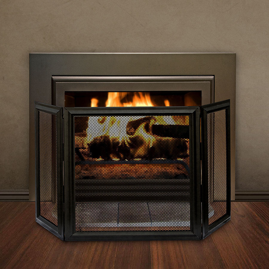 LKS Fireplace Screen – 4 Fold | Adjustable Fireplace Spark Guard