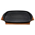 LK’s Cast Iron Steak Plate with Wooden Base