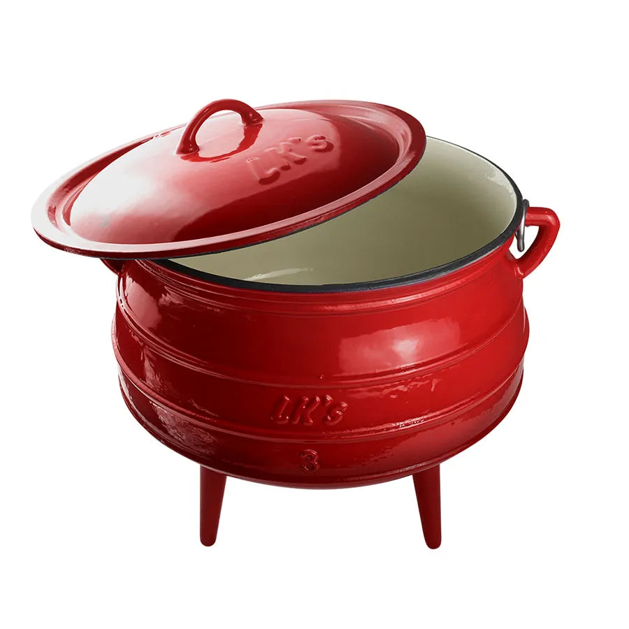 LK’s Enamel No.3 Potjie Pot – Red, Blue & Green | Traditional Cooking Made Easy 🔥
