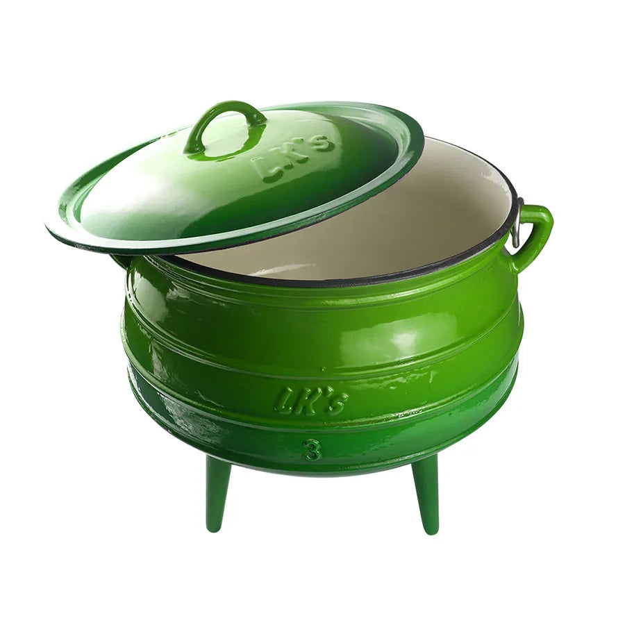 LK’s Enamel No.3 Potjie Pot – Red, Blue & Green | Traditional Cooking Made Easy 🔥