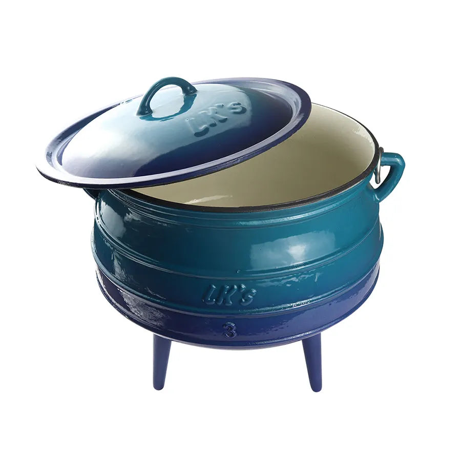 LK’s Enamel No.3 Potjie Pot – Red, Blue & Green | Traditional Cooking Made Easy 🔥