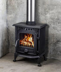 Compact Cast Iron Fireplace with 125mm Flue Kit – Complete Heating Solution 🔥