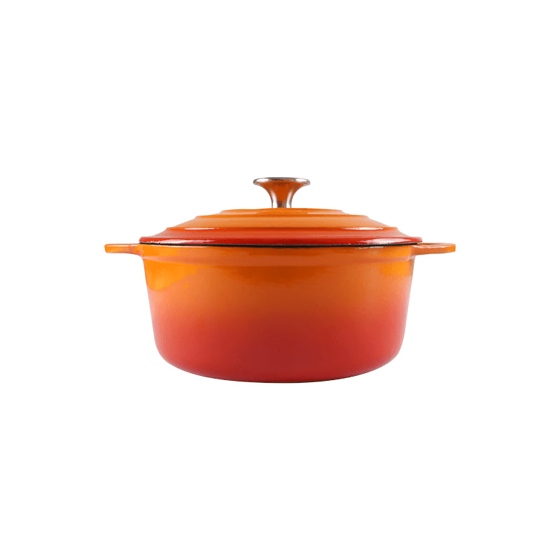 CHEF Cast Iron Enamel Round Casserole – 6.0L (orange, Red, Green, Blue, Grey0