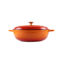 CHEF Cast Iron Enamel Round Casserole – 4L(Orange, Red, Green, Blue, Grey)