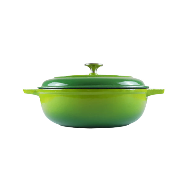 CHEF Cast Iron Enamel Round Casserole – 4L(Orange, Red, Green, Blue, Grey)