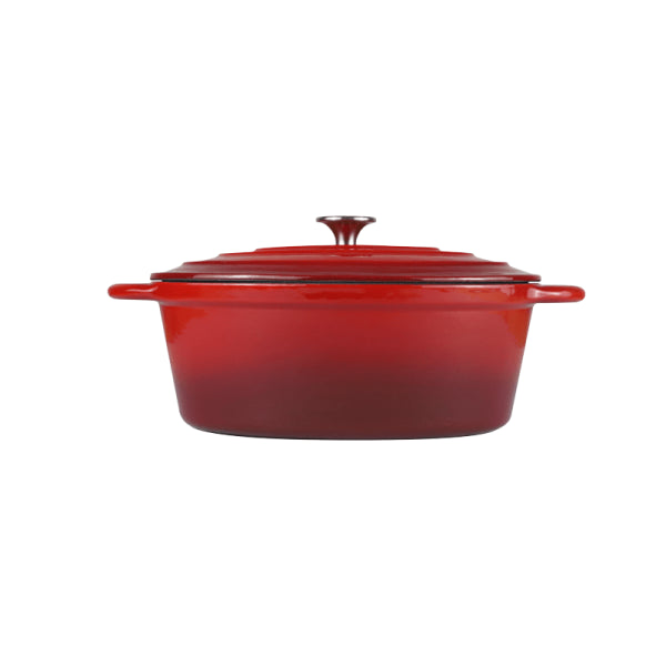 CHEF Cast Iron Enamel Oval Casserole – 6.0L (Orange, Red, Green, Blue)