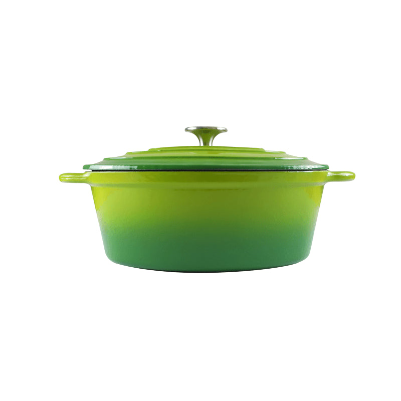CHEF Cast Iron Enamel Oval Casserole – 6.0L (Orange, Red, Green, Blue)