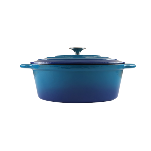 CHEF Cast Iron Enamel Oval Casserole – 6.0L (Orange, Red, Green, Blue)