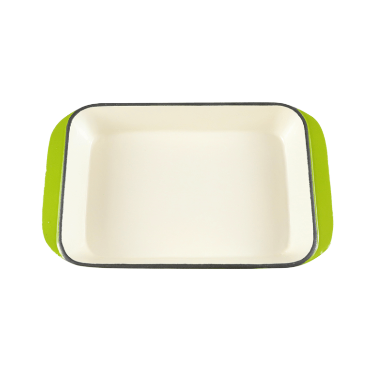 CHEF Cast Iron Enamel Rectangular Dish – 3L (Orange, Red, Green, Blue)