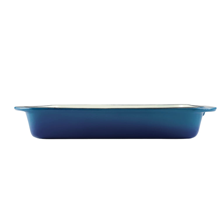 CHEF Cast Iron Enamel Rectangular Dish – 3L (Orange, Red, Green, Blue)