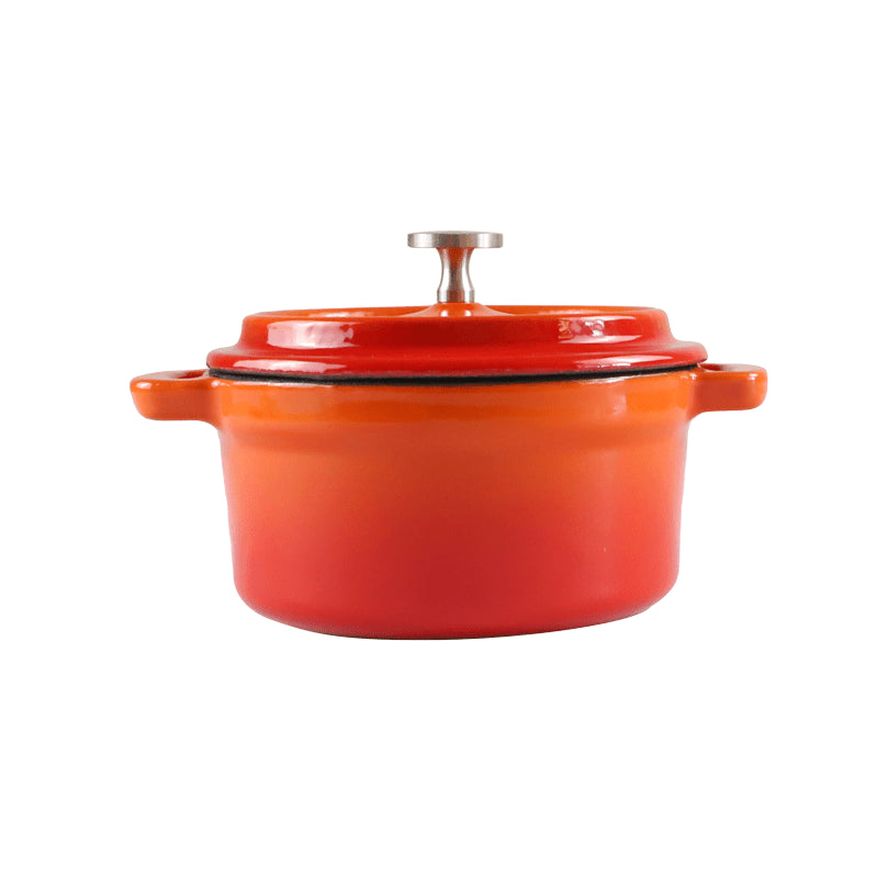 CHEF Cast Iron Enamel Round Ramekin – 0.22L(Orange, Red, Green, Blue)