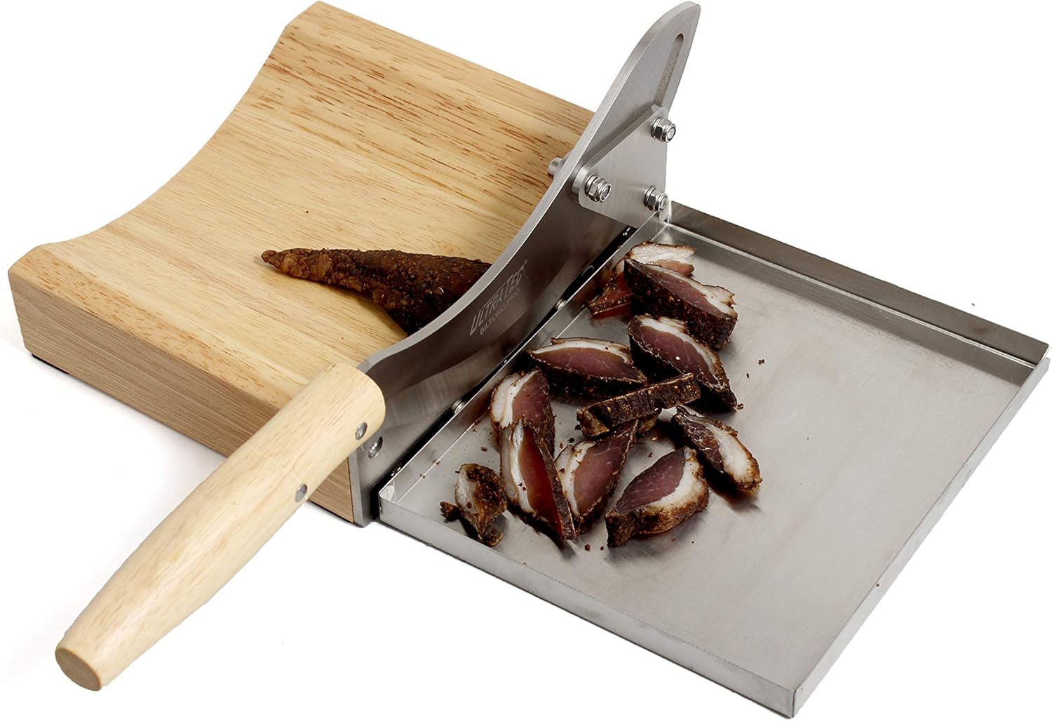 Biltong Slicer with Magnetized Detachable Tray – Precision Cutting Made Easy