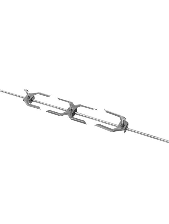 TP Products Rotisserie Shaft & Prongs (DOUBLE SET)(Stainless-Steel)