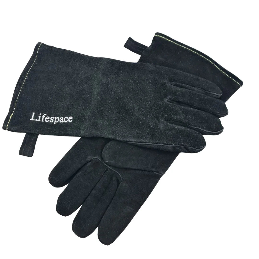 Lifespace Leather Braai Gloves – Black & Brown