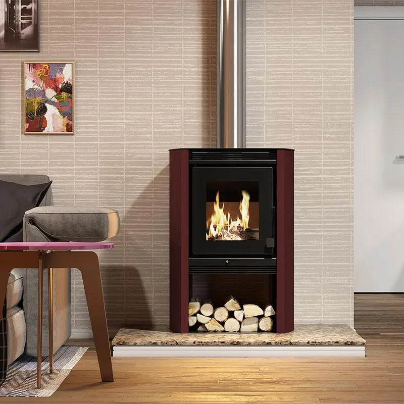 Metavila Fireplace(RED) 690 Graphite – Modern High-Efficiency Wood Burning Fireplace