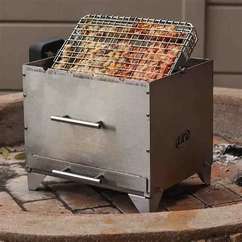 LK’s Compact Rotisserie Braai – Stainless Steel