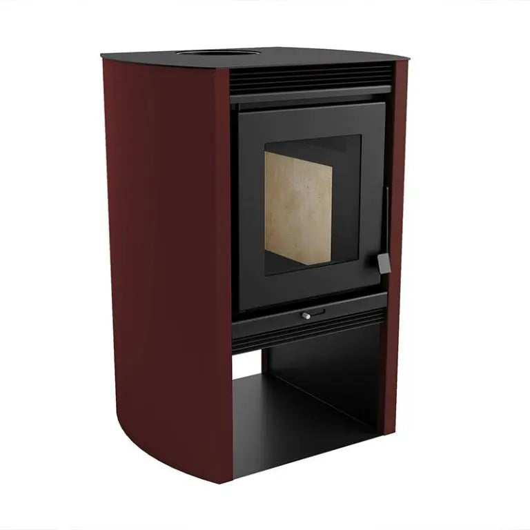 Metavila Fireplace(RED) 690 Graphite – Modern High-Efficiency Wood Burning Fireplace