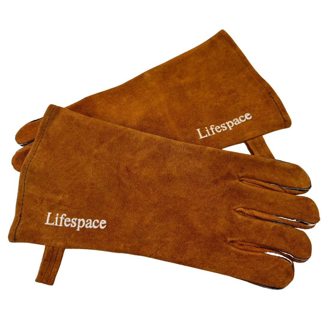 Lifespace Leather Braai Gloves – Black & Brown