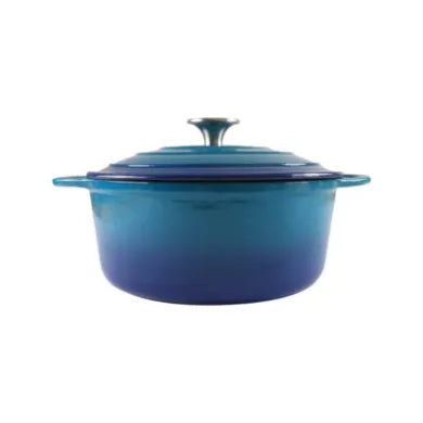 CHEF Cast Iron Enamel Round Casserole – 6.0L (orange, Red, Green, Blue, Grey0