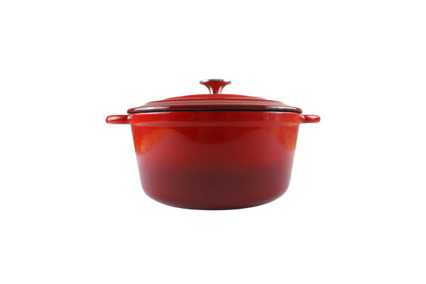 CHEF Cast Iron Enamel Round Casserole – 6.0L (orange, Red, Green, Blue, Grey0