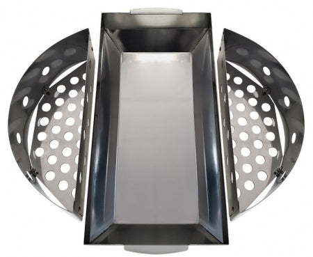 Stainless-Steel Charcoal Holder & Drip Tray Combo