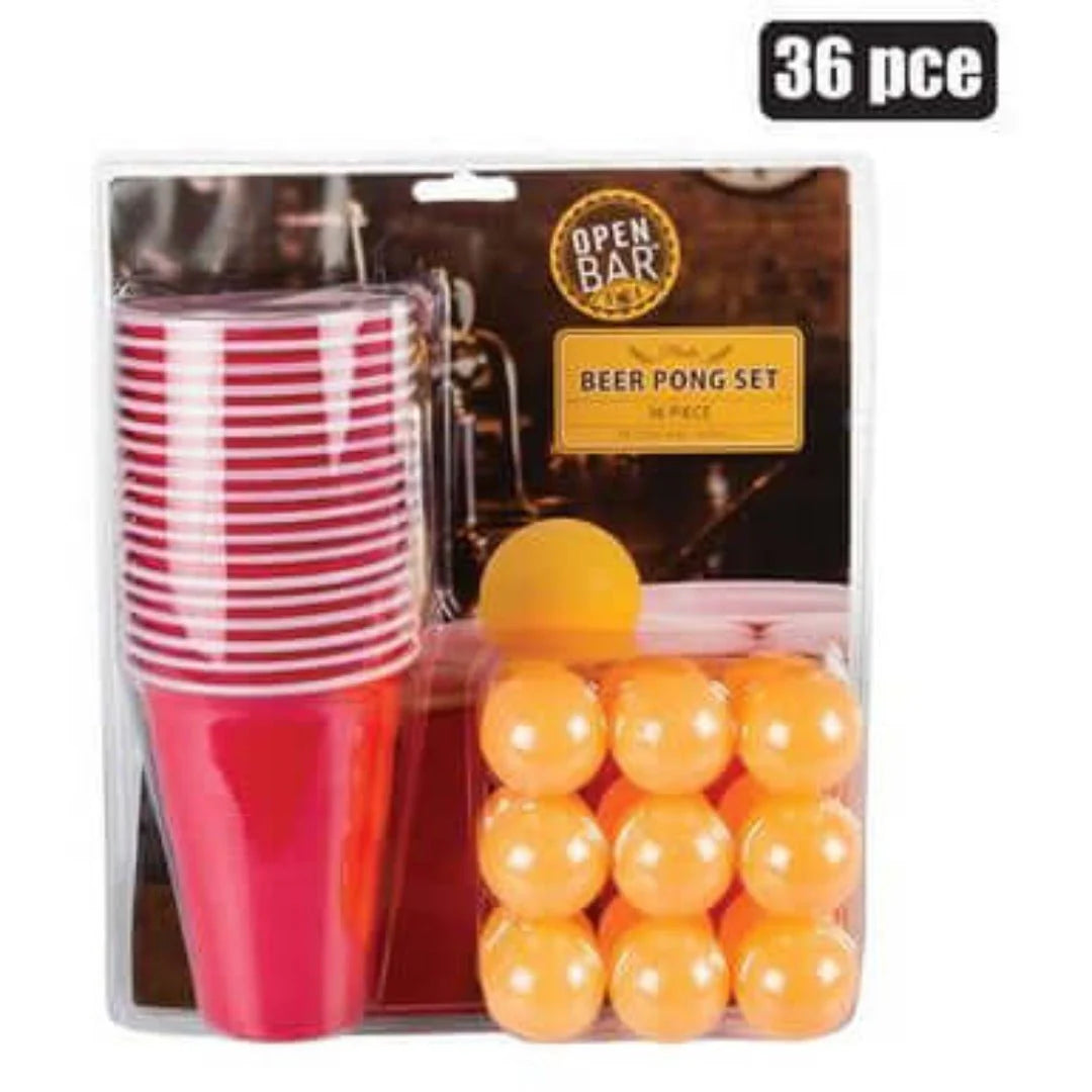 Beer Pong Drinking Game Set 36-piece and 18-piece
