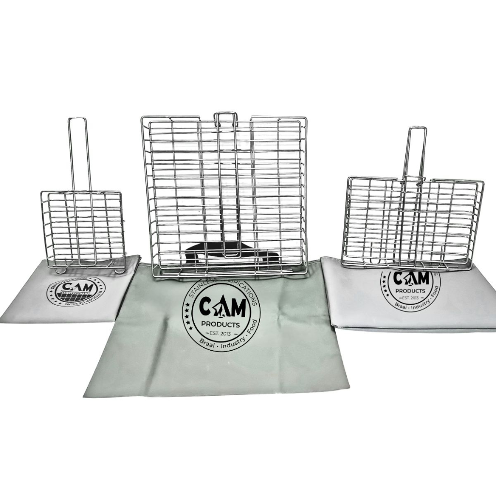 304 Stainless Steel Braai Grids with Heavy-Duty Carry Bag | CAM products