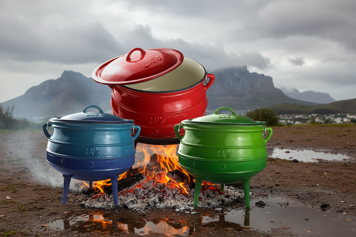 LK’s Enamel No.3 Potjie Pot – Red, Blue & Green | Traditional Cooking Made Easy 🔥