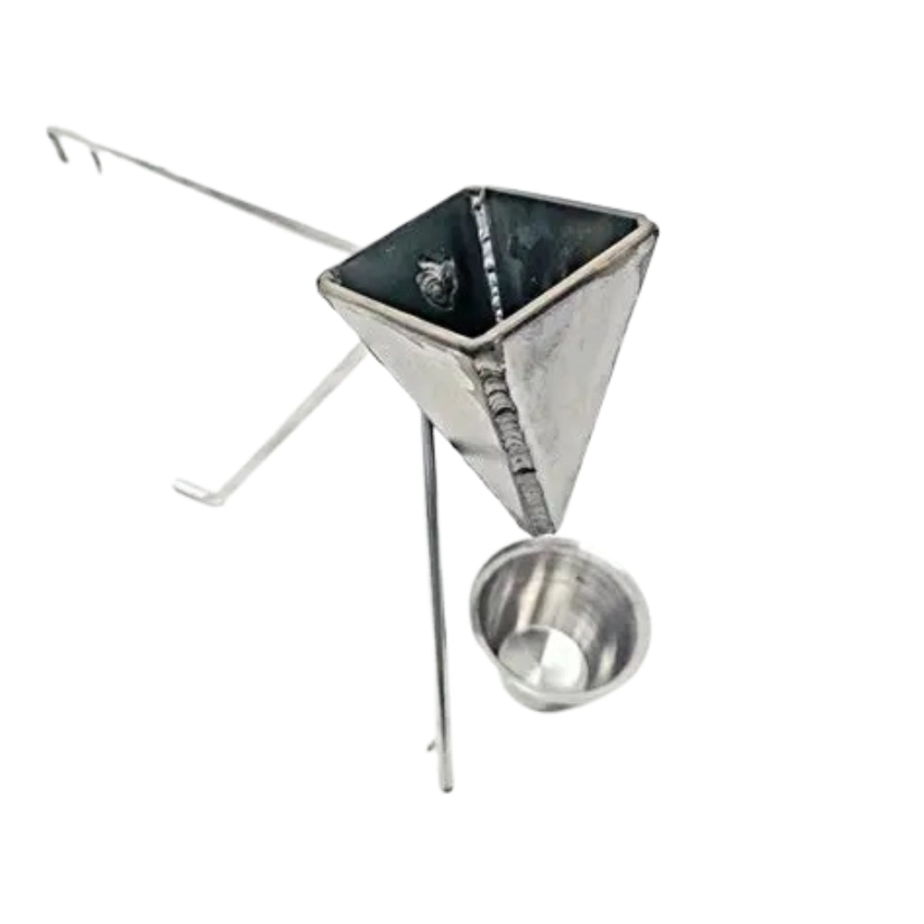Premium Flambadou with Stainless Steel Drip Tray, Handle & Carry Bag |
