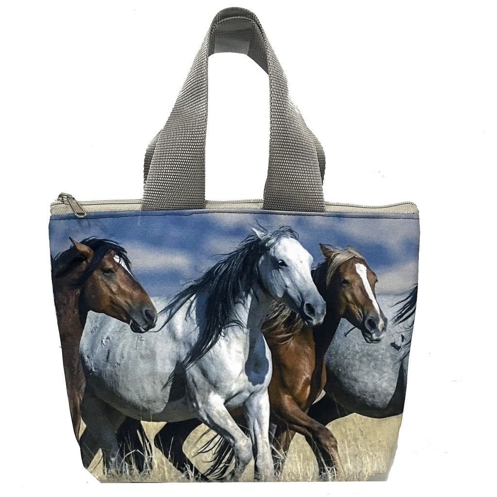 Equestrian Print Insulated Tote Cooler Bag – 30cm x 22cm