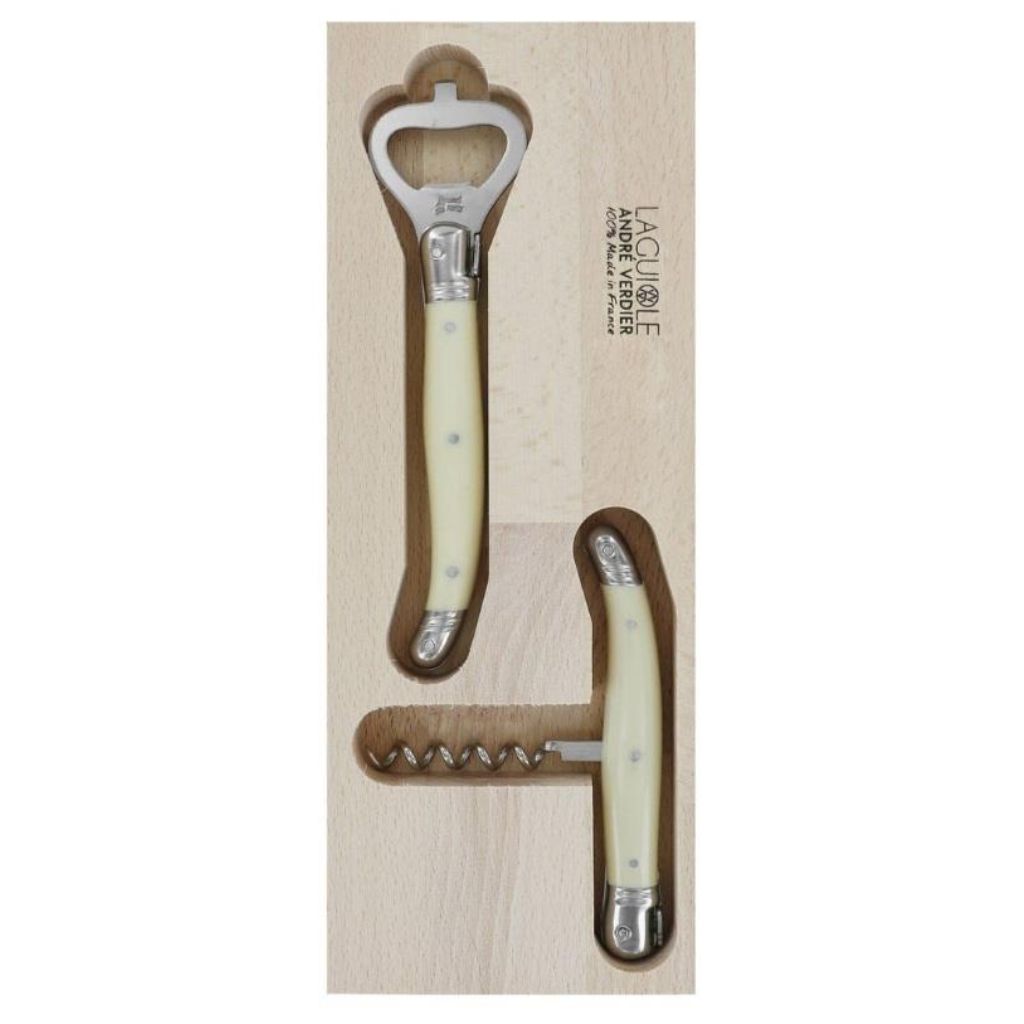 Laguiole-Style Corkscrew & Bottle Opener Set | French-Made 2-Piece Apéro Set